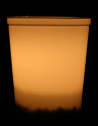 White luminary container